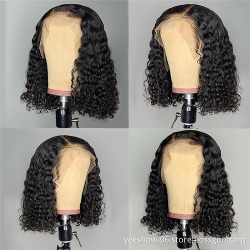Free Sample 13x4 Lace Frontal Cheap Wig Deep Curly Raw Virgin Cuticle Aligned hair Brazilian Wigs Human Hair Lace Front